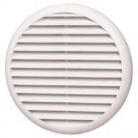 Grelha Ventiladora Redonda PVC GVO-PVC 120mm branca 009.0093